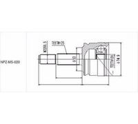 Set Di Giunti Esterni Compatibile Con Mitsubishi Colt Z32 34 36A 2004-
