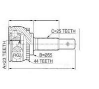 Set Di Giunti Esterni Per Nissan Almera N16 1.5 2000- /+ABS=42T/