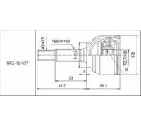Set Di Giunti Esterni Per Nissan Micra K12 1.0, 1.2, 1.4 2003-Nuovo