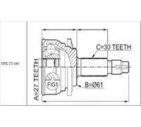 Set Di Giunti Esterni Toyota Rav-4 2.2d4-d, 2.2d-cat, 3.5 05-, Previa 3.5 06-