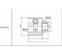 NTY Kit giunti, Semiasse compatibile con SUBARU NPW-SB-005