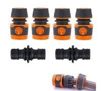 Set di giunti per tubo flessibile da 1/2 pollici, 4 connettori per tubi da 13 mm con 2 frizioni, connettore per tubi da 1/2 pollici per famiglia, giardino