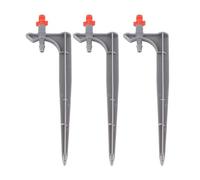 Set di Gocciolatori per Irrigazione 20 Pezzi Gocciolatori Regolabili per Risparmio Idrico per Giardinaggio e Agricoltura, ABS Resistente, Connessione Tubo 1/4 (360 Gradi con palo)