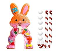 Set di Golf di Pasqua, Gioco Famigliare con Mazze e Palline, Percorso di Mini Golf Interattivo con Coniglio Pasquale, Perfetto per Bambini, Adulti e Riunioni Familiari in Casa o in Sala