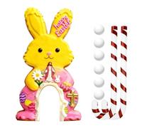 Set di Golf di Pasqua, Gioco Famigliare con Mazze e Palline, Percorso di Mini Golf Interattivo con Coniglio Pasquale, Perfetto per Bambini, Adulti e Riunioni Familiari in Casa o in Sala