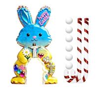 Set di Golf di Pasqua, Gioco Famigliare con Mazze e Palline, Percorso di Mini Golf Interattivo con Coniglio Pasquale, Perfetto per Bambini, Adulti e Riunioni Familiari in Casa o in Sala