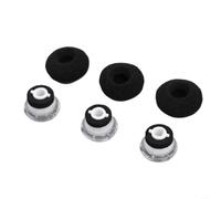 Set di gommini auricolari in silicone e spugna morbida per cuffie Plantronics UC, isolamento acustico, di ricambio, nero e trasparente, 3 paia (D)
