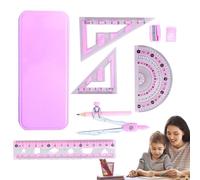 Set di goniometro e, set di matematica e goniometro - Strumento di disegno della | Compasso matematico Kit di geometria per principianti con funzioni, righello e altro per uso scolastico