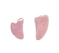 Set di gouache a rulli for massaggiatore in giada al quarzo rosa rosa, strumento di bellezza for rulli for tavolette Gua Sha in pietra di cristallo naturale, tipo 2 raccolta domiciliare(Color:Type 3)