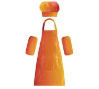 Set di grembiule con cappello da cuoco per bambini, comodo, cremisi, alba, cappello da chef, grembiule, set da forno per cucinare, dipingere, artigianato, arte 3-12 anni, Alba cremisi, S