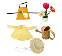 Set di grembiuli con annaffiatoio da giardino con vaso da fiori | Set estivo con anatra d'oca per casa, esterni, cortile, patio, fattoria, primavera, estate e vacanze