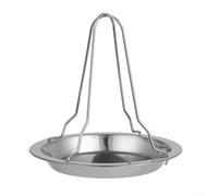 Set di griglia per pollo in acciaio inox, diametro 19,5 cm, supporto per barbecue con supporto robusto per una cottura verticale sicura, design facile da pulire, per campeggio all'aperto e picnic