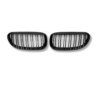 Set Di Griglie Anteriori Twin Bar Per BMW Serie 6 04-10 E63 E64 Nero Lucido