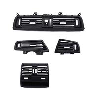 Set di griglie di sfiato dell'aria condizionata con guida a destra, adatte per BMW, adatte per serie 5 F10 F11 F18 1520i 523i 525i 528i 535i (posteriore senza foro) (set da 4 pezzi con foro)