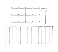 Set di griglie e supporti per friggitrice, griglia e spiedino in acciaio inox, supporto verticale girevole per barbecue con 14 spiedini e manico, compatibile con la friggitrice ad