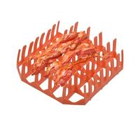 Set di griglie per pancetta | Fornello per pancetta in silicone | Vassoio antiaderente per friggitrice ad aria | Strumento da cucina multiuso per cuocere salsicce, pizza, taquitos, snack | Facile da
