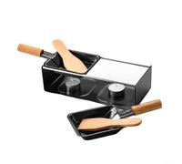 Set di griglie per raclette in acciaio inox con antiaderente per sciogliere formaggio, cucinare carne e preparare antipasti per feste