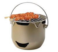 Set di grill di carbone portatile - Cooker barbecue compatto, attrezzatura per stufa barbecue pieghevole | Kit di stazione per grigliate da picnic esterno, superficie di arrostizione per fossa di fuoc