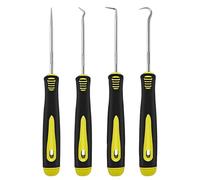 Set di grimaldelli per serratura auto, set di grimaldelli per artigiani | 4 estrattori di ganci | Strumenti ergonomici del raschietto della guarnizione del manico con 45 gradi, gancio 90