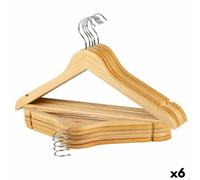 Set di Grucce Max Home Naturale Legno Acciaio 44,5 x 23 x 1 cm 10 Pezzi [6 Un