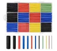 Set di Guaina Termorestringente 800 pezzi, Tubi termoretraibili, impermeabili, tubi termoretraibili, colore nero, blu, rosso, giallo, verde, 1-13 mm, per cavi di isolamento