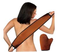 Set di guanti auto -abbronzante con velluto 2 pcs falsi abbronzatura mitten back kit tanner mini auto tan guado alla lozione del compagno applicatorormitt