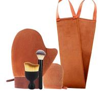 Set di guanti autoabbronzanti 5 in 1, guanto per abbronzatura finta, applicatore abbronzante per schiena, pennello abbronzante per corpo e viso, applicatore per lozione per schiena, pennello