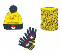 Set di guanti cappello e scaldacollo con design Pikachu, perfetti per le giornate invernali - Marrone, comfort e stile Scopri il nostro set di cappello, scaldacollo e guanti Pokemon Pikachu. , una per