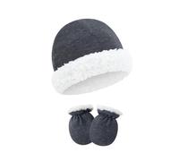 Set di guanti e cappello per neonati sicuri per neonati morbidi per prevenire irritazioni e guanti per pelli sensibili, berretti e guanti in pile per il calore, comodi mestieri in morbido cotone