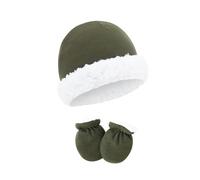 Set di guanti e cappello per neonati sicuri per neonati morbidi per prevenire irritazioni e guanti per pelli sensibili, berretti e guanti in pile per il calore, comodi mestieri in morbido cotone