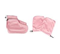 Set di Guanti e Copriscarpe per Terapia Paraffina 2 Paia Rosa