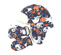 Set di guanti invernali caldi per bambini per giocare sulla neve e costruire un pupazzo di neve per imparare a sciare guanti caldi per ragazze e bambini, Zucca, XL