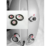 Set di guarnizioni compatibili Lay Z Spa A + B/C, adatto a tutti i modelli Airjet, accessori di ricambio resistenti per vasca idromassaggio per riparazione perdite