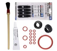 Set di guarnizioni di manutenzione O-Ring adatto per Philips Saeco Gaggia Spidem RI EP HD SM SUP a gruppo di erogazione, valvola di scarico, tubo di pressione, set da 10 + tubo da 6 g + pennello + set