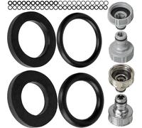 Set di guarnizioni di ricambio, 48 pezzi, per G 1/2" e 3/4" di pollice, compatibile con i rubinetti Gardena 21 e 26,5 mm, in silicone, O-ring con Ø 16 x 11, 22,3 x 17 mm