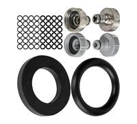 Set di guarnizioni di ricambio, 50 pezzi, per parti dell'impianto da giardino G 1/2" pollici, compatibile con i rubinetti Gardena 21 mm, 18240, 18220, 15273, in gomma