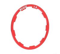 Set di guarnizioni distanziali per cassetta della bicicletta, in lega di alluminio, per mozzo e mozzo, movimento centrale e volano, vari spessori, 1,0-2,5 mm, colore: rosso