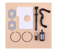 Set di guarnizioni for filtro tubo flessibile olio combustibile fasce elastiche pistone da 38 mm adatte for motosega MS180 180 018 MS170 017 Parti ricambio 11300343002