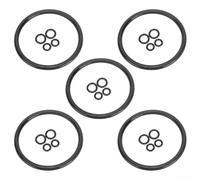 Set di guarnizioni in silicone a prova di perdite, 5 pezzi (C) | Set di 5 anelli per tubo di immersione, per coperchi e tubi di immersione, facili da pulire, ritenzione di carbonatazione