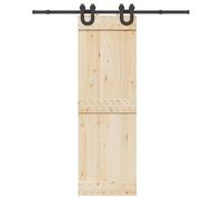 Set di guarnizioni per porta scorrevole, 183 cm, in acciaio, nero, con | Acciaio verniciato a polvere, cuscinetti scorrevoli silenziosi, guarnizione in gomma, robusto, versatile
