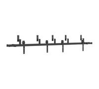 Set di guarnizioni per porta scorrevole da 213,5 cm in acciaio nero, supporto bypass per doppia porta fienile, include fermaporta, ruote, guida a pavimento, accessori di montaggio per interni ed