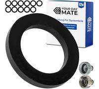 Set di guarnizioni piatte di ricambio, 12 pezzi, per parti dell'impianto da giardino G 1" inch, compatibile con Gardena 33,3 mm connettore rubinetto, 2802, 18202, 18242, 940, in gomma, Ø 30 x 20 mm