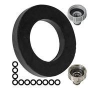 Set di guarnizioni piatte di ricambio, 12 pezzi, per parti di impianto da giardino G 1/2" pollici, compatibile con Gardena 21 mm connettore rubinetto, 18240, 18220 15273, in silicone, Ø 19 x 11 mm
