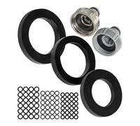 Set di guarnizioni piatte di ricambio, 75 pezzi, per sistemi di raccordi da giardino G 1/2" - 3/4", compatibile con i rubinetti Gardena 21, 26,5 mm, Ø 19 x 11, 21 x 15, 24 x 16 mm