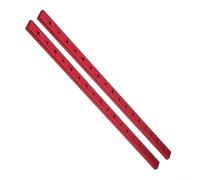 Set di guide a T in lega di alluminio per la lavorazione del legno, sega, troncatrice, progetti fai da te, banco da lavoro, trapano e fresatura, confezione da 2, rosso (450 mm)