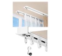 Set di guide da soffitto silenziose in alluminio, sistema di binari scorrevoli da incasso per soffitti sospesi, facile da inserire, ideale per la decorazione della casa e gli spazi dell'ufficio