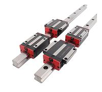 Set di guide di taglio lineari, Guida lineare HGH15 con blocchi HGH15CA o HGW15CC da 100-1000 mm, confezione da 6(2 Rails 4 Hgh15ca,700mm)