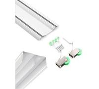 Set di guide for ante scorrevoli for guardaroba, senza rientranza, scorrevoli e silenziose, adatte a tutte le conversioni di ante for guardaroba(Milk,280cm/110.2")