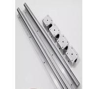 Set di guide lineari, guida SBR con 4 blocchi, guida for albero tondo con supporto in alluminio for sega da tavolo for la lavorazione del legno Router CNC stampante 3D(SBR25-8.2ft)