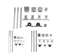 Set di guide lineari orizzontali T8 a doppia vite con cuscinetti dell'albero in acciaio inossidabile e blocchi in alluminio per progetti di automazione da 150 mm, 250 mm, 350 mm (150 mm)